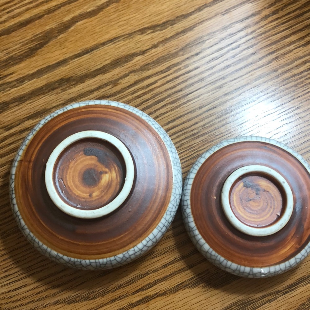 Crazed Grey ceramic nesting bowls - Picture 2 of 4